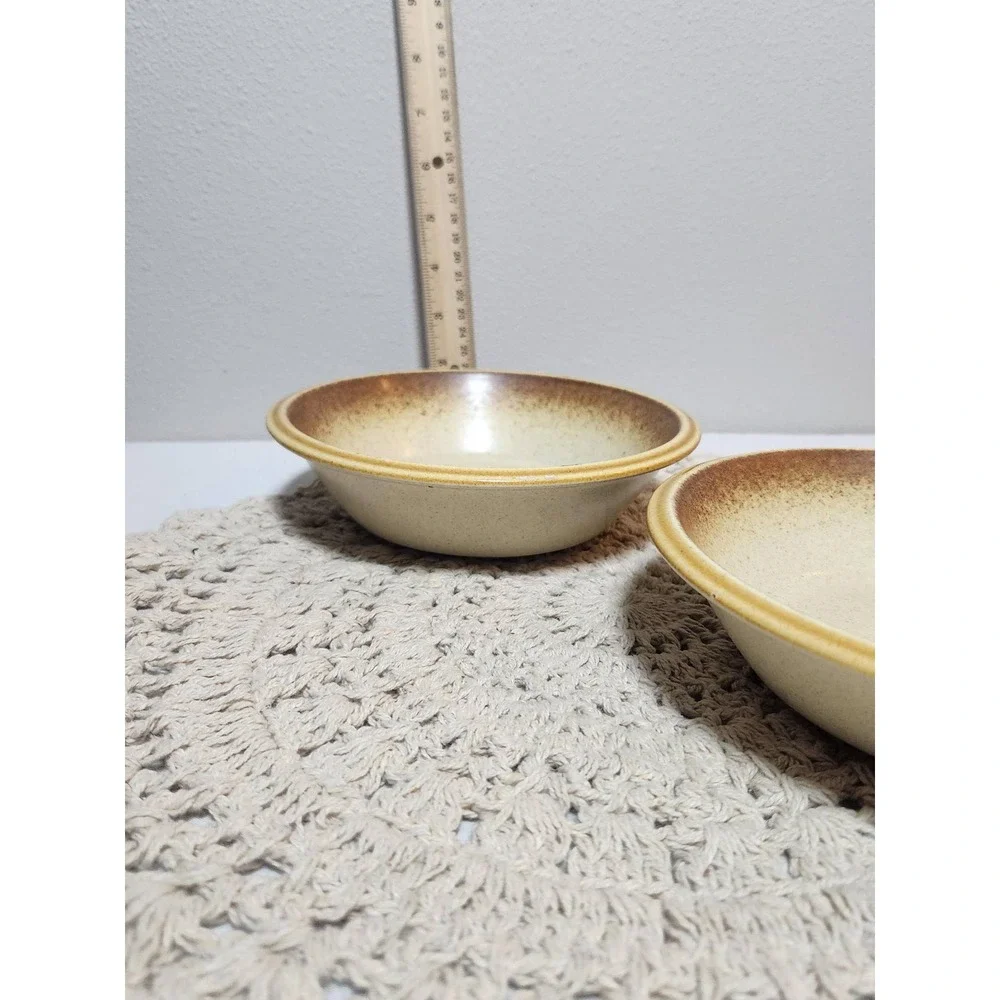 Mikasa Style-Kraft Cordon C9000 Stoneware Bowls Set of 2 Brown Speckled Japan